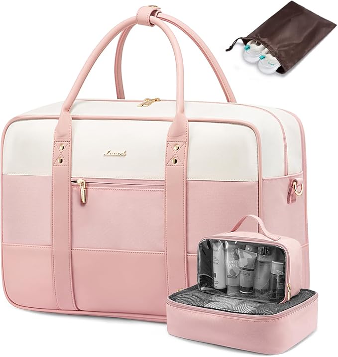 LOVEVOOK Weekender Travel Duffel Bag with Laptop Compartment, Personal Item Duffle Bags for Women, Overnight Bag with Toiletry Bag, Yoga Gym Bag with Wet Pocket, Hospital Bag for Labor and Delivery