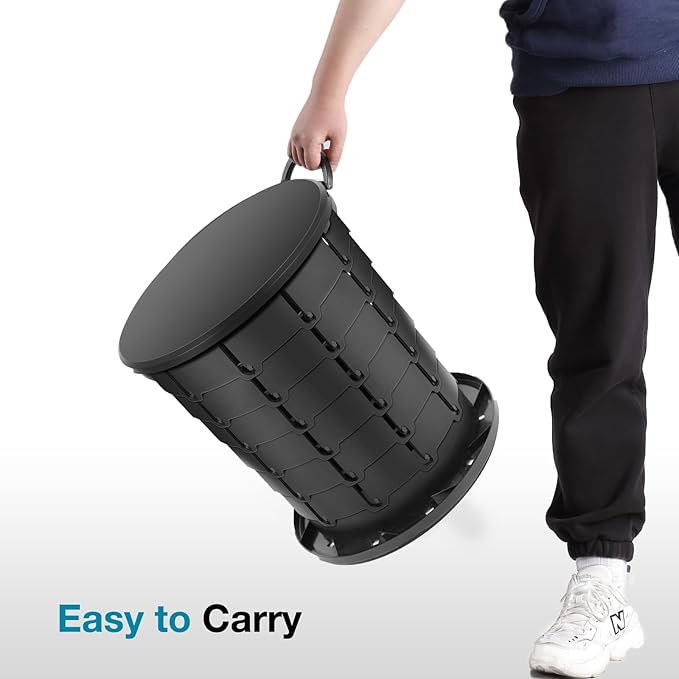 TRIPTIPS Upgrade Retractable Portable Toilet Travel Toilet Adjustable Height Camping Toilet Portable Potty for Adults Kids, Foldable Portable Toilet for Camping/Car