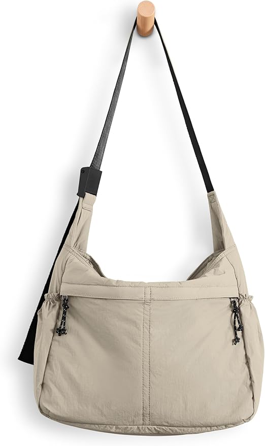 ODODOS 20L Crossbody Tote Bag Large Capacity Lightweight Hobo Shoulder Sling Bags for Gym Shopping Beach Travel