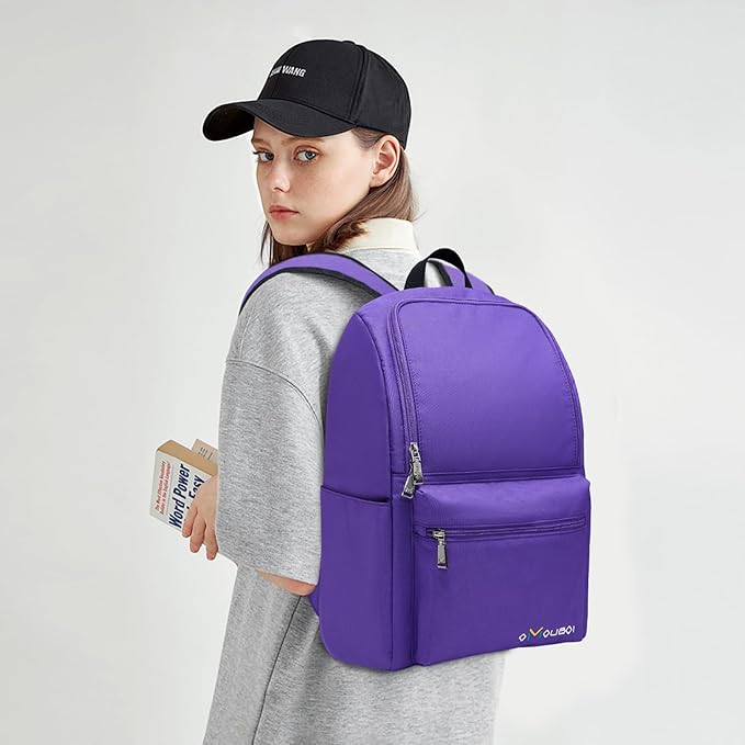 OMOUBOI Casual Daypacks Superbreak Backpack 14 inch Laptop Backpack for Women & Men Fits Tourism Business (Purple)