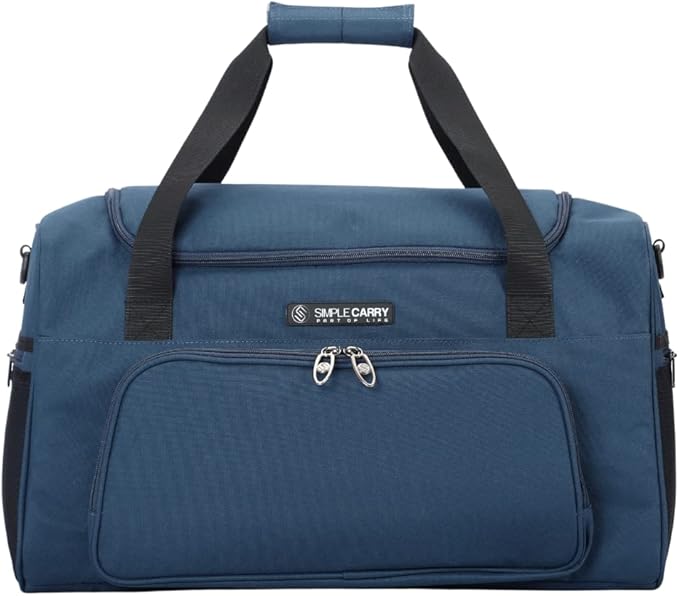 Large Sports Duffel Bag 20 inch for Travel Gym as Shoulder Bag and Hand Carry – Blue