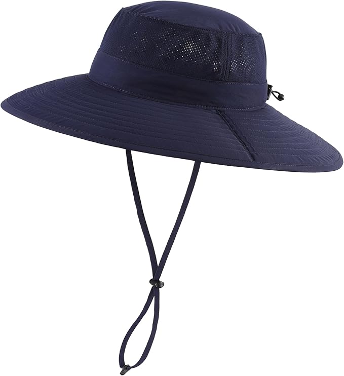 Home Prefer UPF50+ Mens Sun Hat Wide Brim Fishing Hat Foldable Large Brim UV Protection Sun Hat for Men Women Beach Gardening