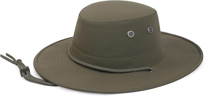 Sanford Safari Hat for Men and Women, Wide Brim Sun Hat, Water-Resistant, Floatable, Packable, UV Protection Fishing Hat
