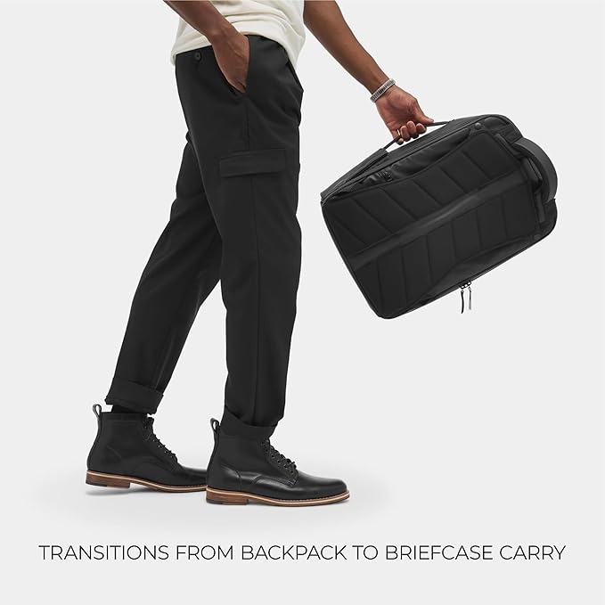 NOMATIC Travel Pack - 20L Water Resistant Laptop Bag - TSA-Ready Expandable Black Backpack