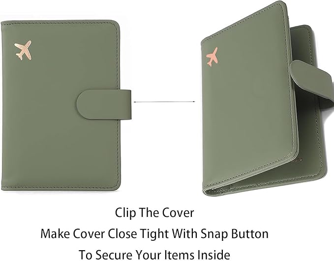 Melsbrinna Premium Leather Passport Holder Covers Case, Waterproof Rfid Blocking Travel Wallet Passport Holder with Pen Holder, Cute Passport Book for Women/Men