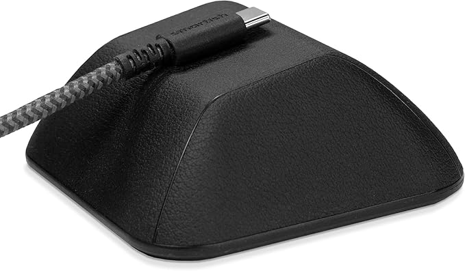 Smartish® Magnetic Cord Holder - Cable Wrangler Organizer with Magnet Clips for Charger Management on Desktop, Nightstand, or Side Table for All Cables, USB-C, Lightning Cables - Black Tie Affair