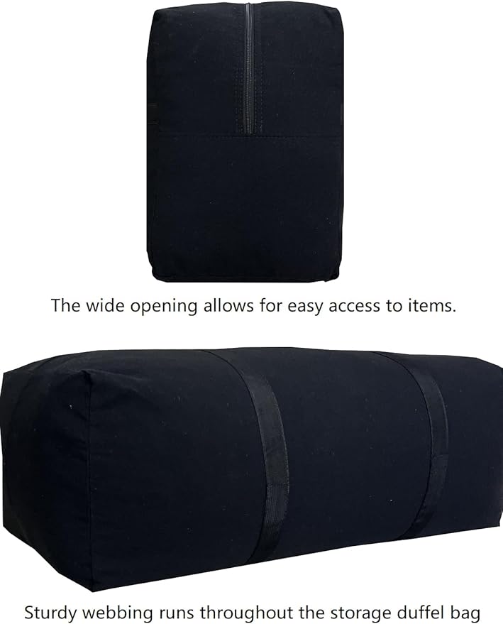 Extra Large Storage Duffle Bag with Zippers and Handles, Big Foldable Duffle Bag for Travel