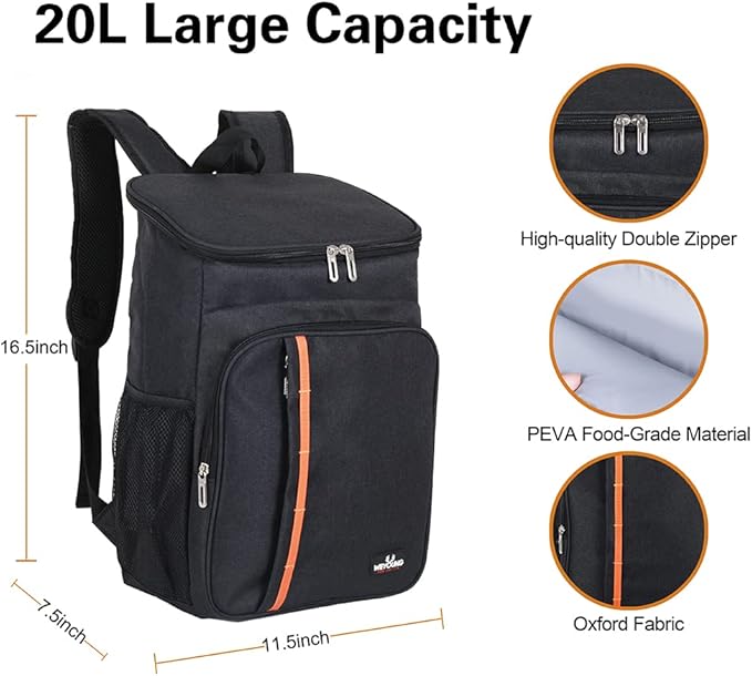 CODOBON Cooler Backpack 20L Insulated Backpack Coolers Lightweight Leak-Proof