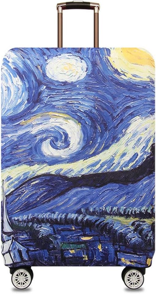 MosaiRudo Thicker Luggage Cover Elastic Suitcase Cover Protector Fits 18-32 Inch Suitcase Travel Accessories (Starry Sky, L)