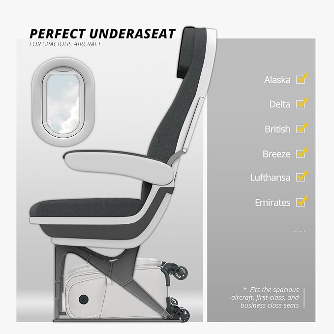 Verage Under Seat Luggage with Wheels, Softside Small Suitcase Spinner Carry On Luggage Bags for Airlines Airplanes Short Trip Men Women (Cloud Gray, 14.5-Inch Plus Underseat)