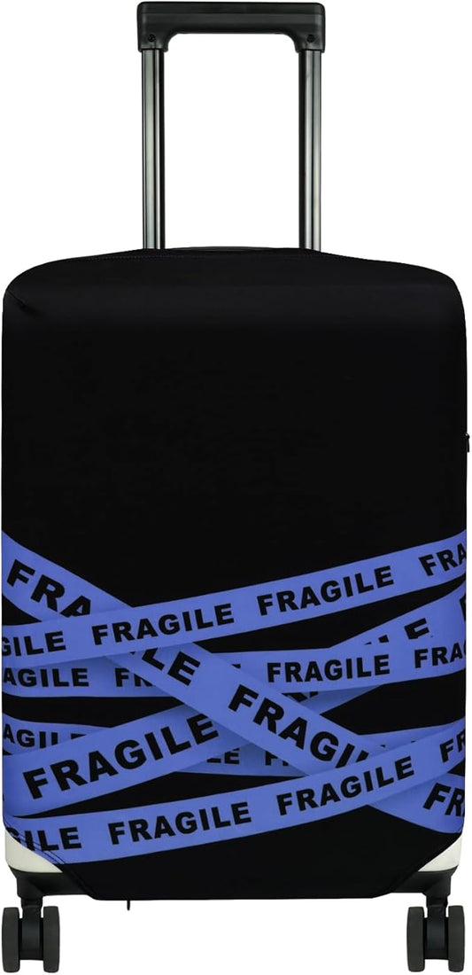 HYPER VENTURE Washable Luggage Cover - Fashion Suitcase Protector Fits 23-26 Inch Luggage (Fragile, M)