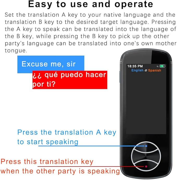 Language Translator Device No WiFi Needed, AI Translator Two Way Real Time Voice Translation with 137+ Languages, Offline/Photo Translation for Travel Business Learning