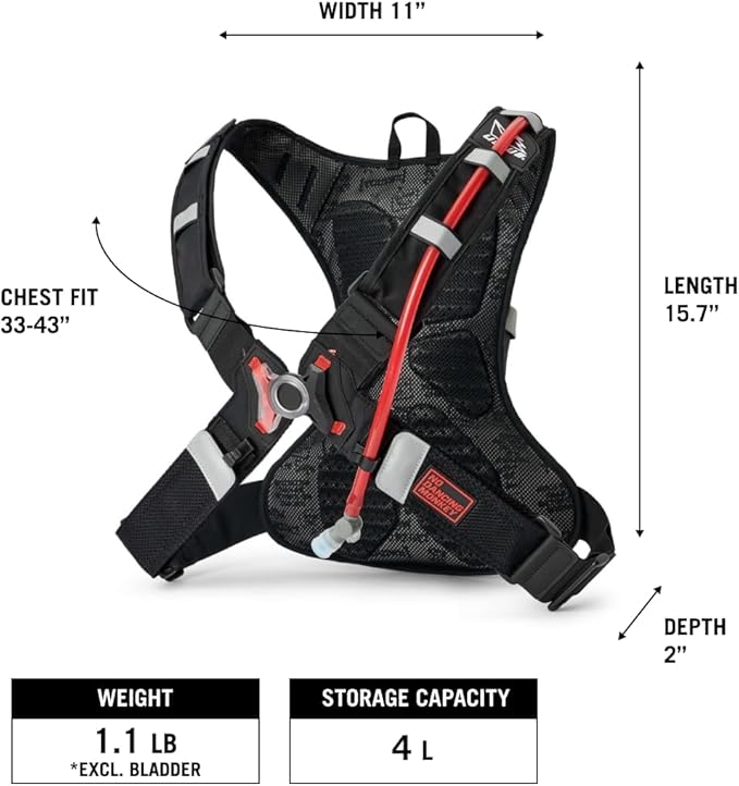 USWE Outlander Hydration Pack with Water Bladder, Hydration Backpack - Backpack for Cycling, MTB, Trail Running & More