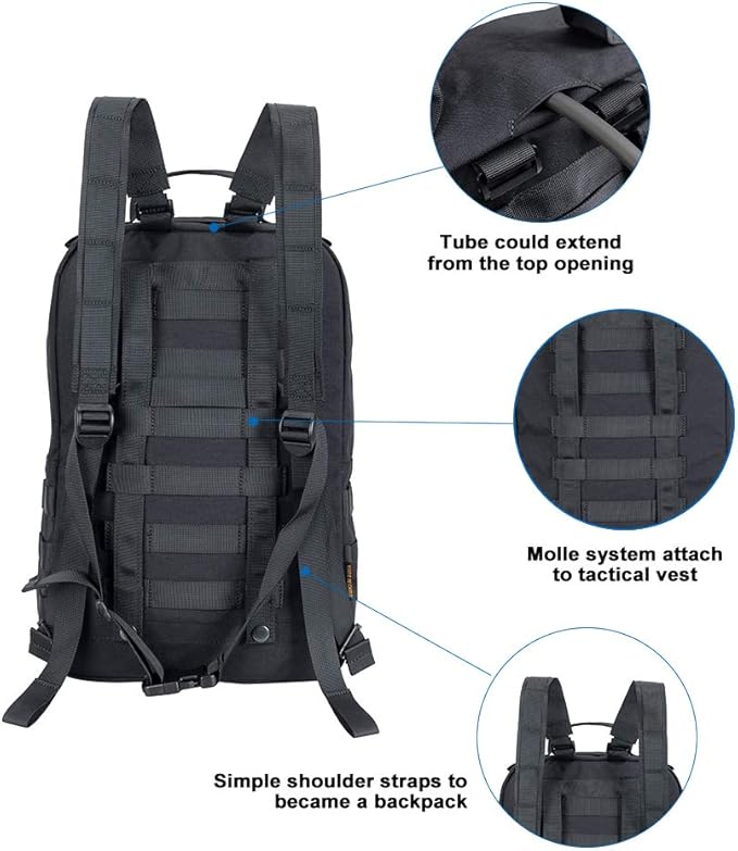 EXCELLENT ELITE SPANKER Outdoor Hydration Backpack Bundle Packs Water Bladder Carrier for 3L Water Bladder