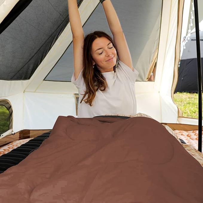 KingCamp Sleeping Bag for Adults, Cold Weather & Warm XL Big and Tall Flannel Sleeping Bags with Compression Sack Portable Waterproof Essentials Gear Accessories for Outdoor Camping