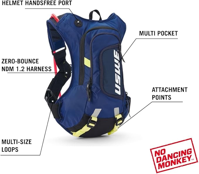 USWE Outlander Hydration Pack with Water Bladder, Hydration Backpack - Backpack for Cycling, MTB, Trail Running & More