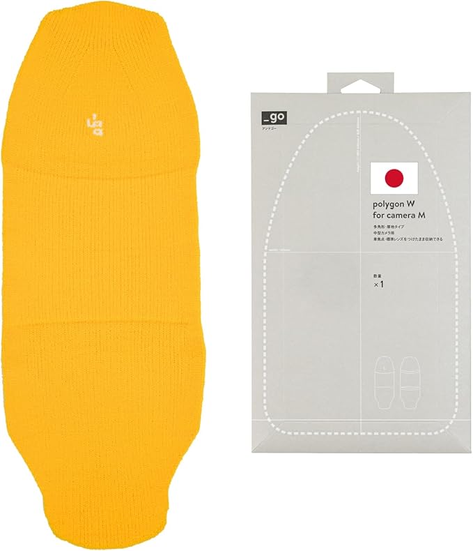 Camera Cover, Polygon W, Made in Japan, M size, Yellow