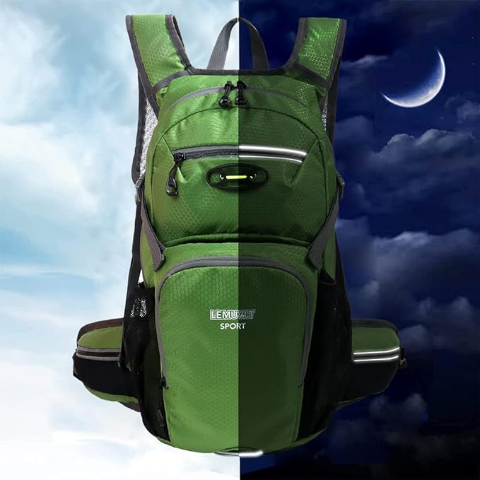 Hiking Daypack Waterproof Biking Backpack 15L Lightweight Durable Backpack for Ski Snowboarding Running MTB Cycling