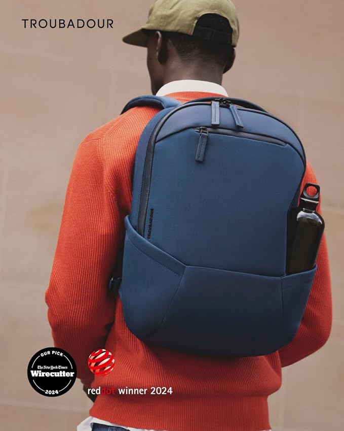 Troubadour Apex Backpack 3.0-25L Premium Laptop Backpack - Ergonomic & Water Resistant - Designed for Work and Travel - Air Force Blue