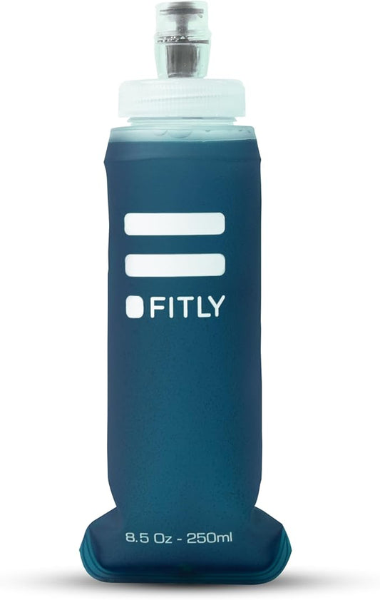 Soft Flask - Shrink As You Drink Soft Water Bottle for Hydration Pack - Folding Water Bottle Ideal for Running, Hiking, Cycling, Climbing & Rigorous Activity