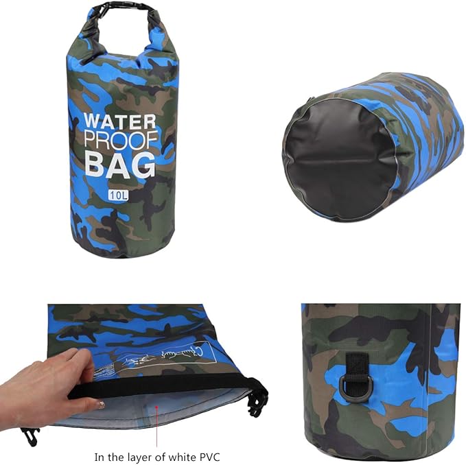 Waterproof Dry Bag 2L/5L/10L/15L/20L/30L, Roll Top Sack Keeps Gear Dry for Kayaking, Rafting, Boating, Swimming, Camping, Hiking, Beach, Fishing with Free Waterproof Phone Case
