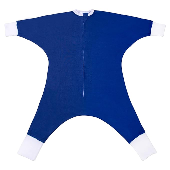 SleepingBaby Flying Squirrel Toddler Pajamas with Practical Zipper for Quick Diaper Changes and Travel Comfort - Navy - 12-24 Months