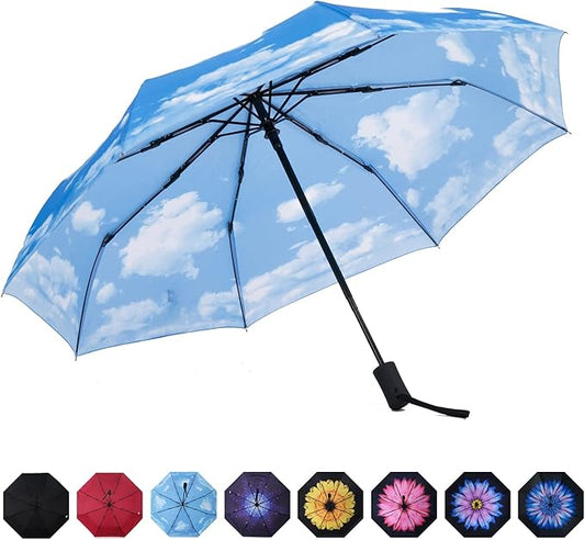 SY COMPACT Travel Umbrella Windproof Automatic Umbrellas Small Compact UV Sun Protection Factory Outlet Umbrella
