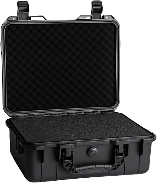 Hard case Waterproof Hard Case with DIY Customizable Foam Insert Portable Protective Case with Knife for Camera Drones Equipments Tools Test Instruments 16.9''x13.7''x5.9''