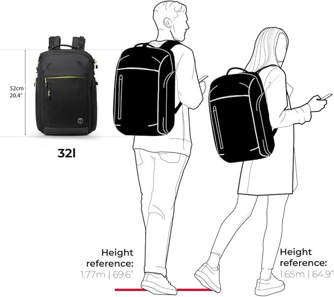 Swissdigital Design Large Travel Backpack for Men & Women,17 Inch Big Laptops Backpack with USB Charging Porert, Carry on Business Anti-thief Computer Backpack With RFID Protection, Black| JAVA