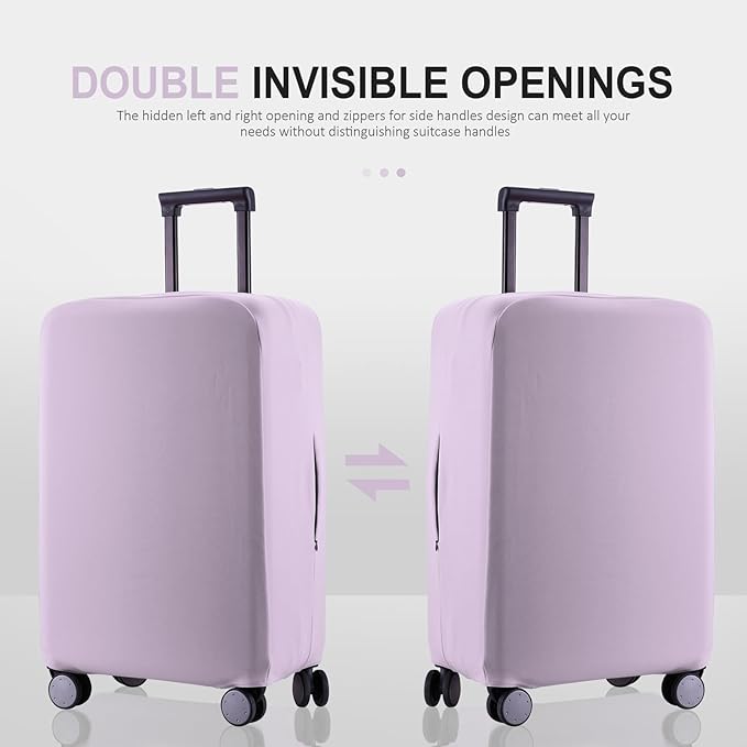Travel Luggage Cover - Scratch-Resistant Fit 19-33 inch Suitcase Protector (Lavender Purple, 3XL)