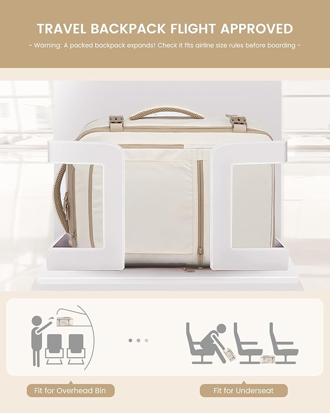LOVEVOOK Travel Backpack for Women & Men with Waist Belt, 60L Large Carry On Backpack Airline Personal Item Weekender Bag, Water Resistant Laptop Backpacks with 3 Packing Cubes for Travel Essentials
