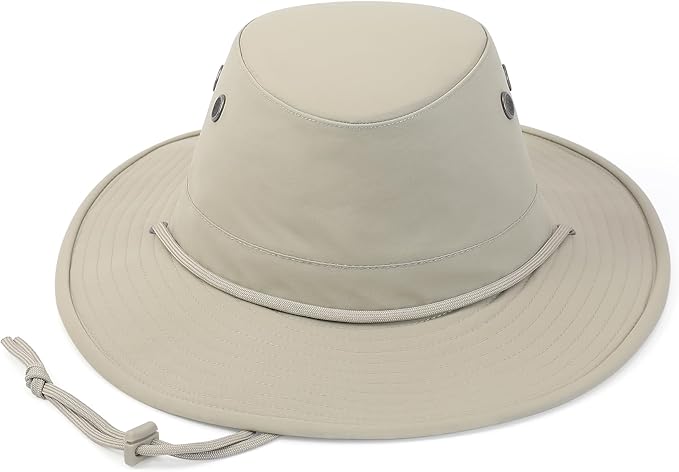 Sanford Safari Hat for Men and Women, Wide Brim Sun Hat, Water-Resistant, Floatable, Packable, UV Protection Fishing Hat