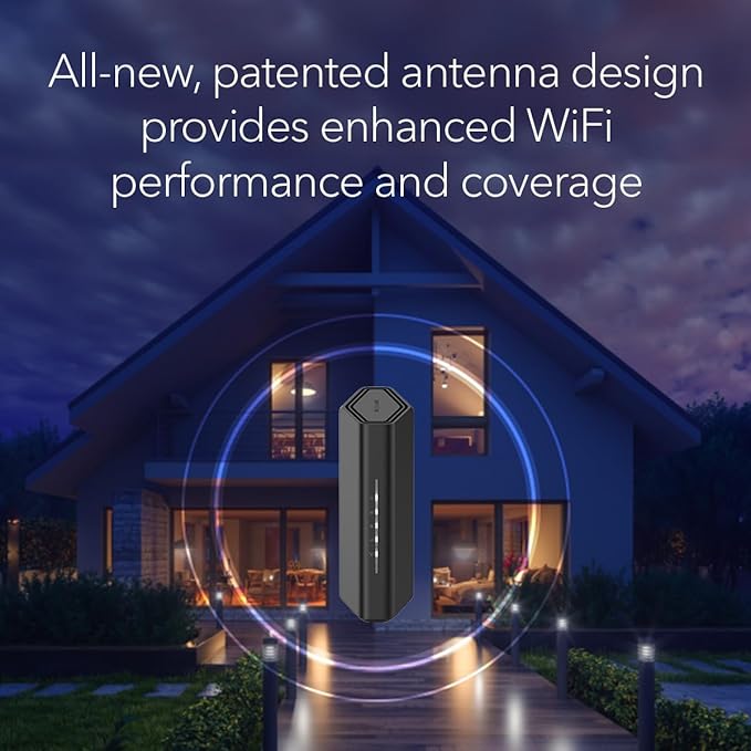 NETGEAR Nighthawk Dual-Band WiFi 7 Router (RS90) – Security Features, BE3600 Wireless Speed (up to 3.6 Gbps) - Covers up to 2,000 sq. ft., 50 Devices – 2.5 Gig Internet Port - Free Expert Help