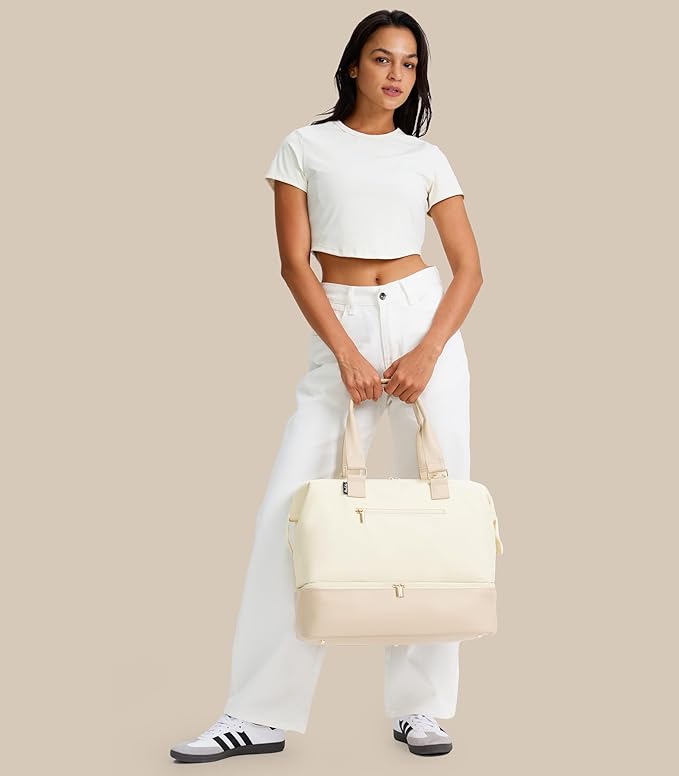 Weekender Bags for Women, Large Travel Duffel Bag with Shoes Compartment, Carry On Overnight Tote Bags with Toiletry Bags, Hospital Bags for Labor and Delivery