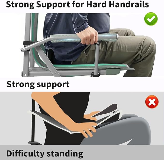 Oversized Camping Chair for Adults Heavy Duty,Heavy Duty Lawn Chair with Side Pockets，Outdoor Camping, Fishing, Beach,Hiking Foldable Camping Chair