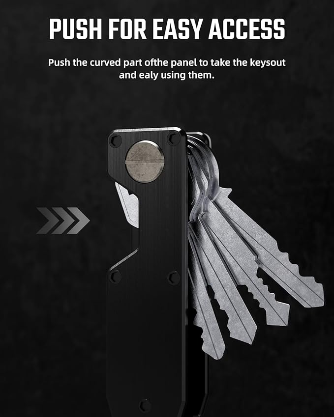 Key Organizer for Men Compact Key Holder Minimalist Key Case Metal Key Chain Key Holder for Keychain Secures 2-5 Keys