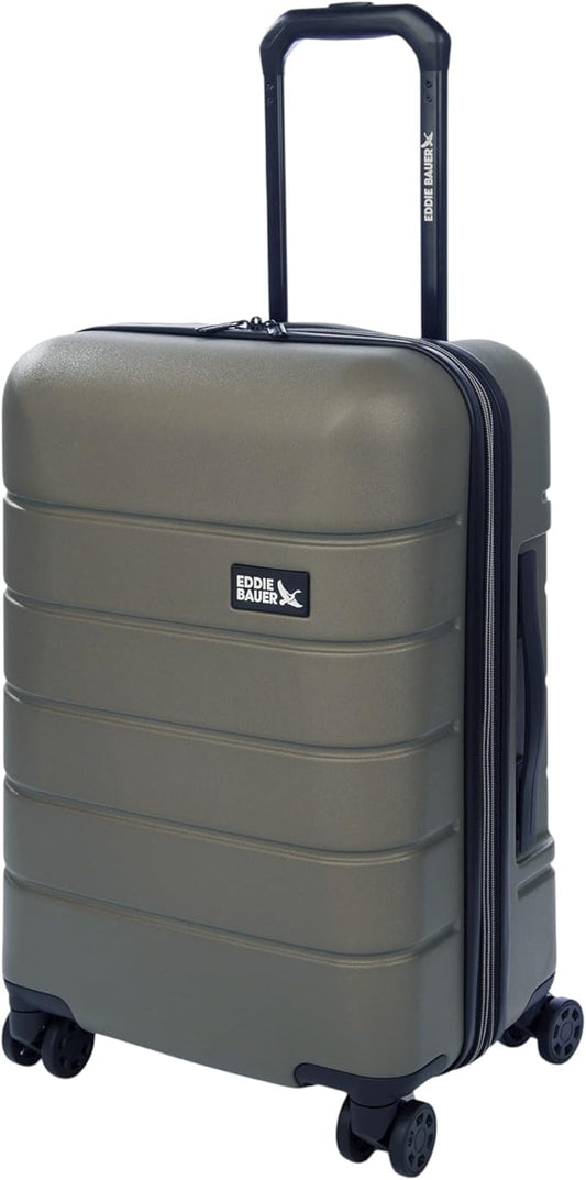 Eddie Bauer Glacier Checked 30" Luggage | Hardside | Spinner Wheels | Expandable | Lightweight | Travel Essentials - Sprig Green