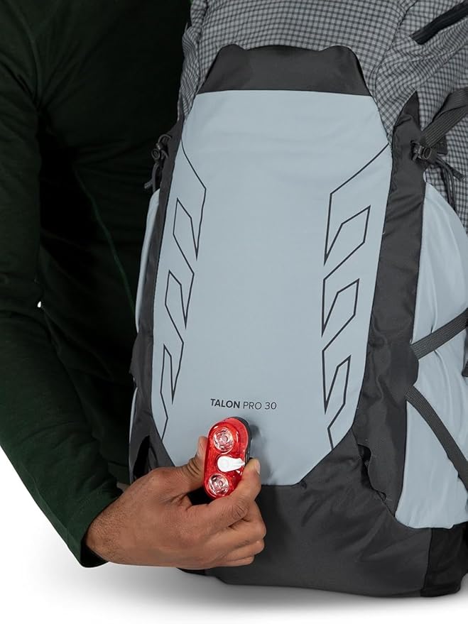 Osprey Talon Pro 30L Men's Hiking Backpack with Hipbelt, Silver Lining