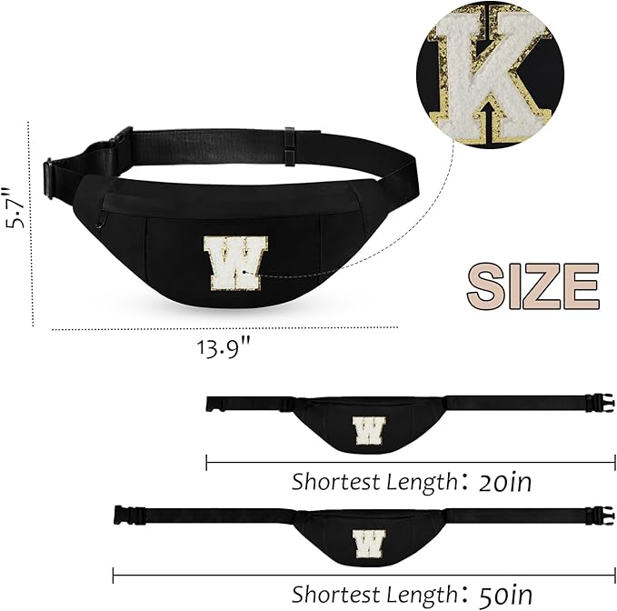 MAXTOP Large Crossbody Fanny Pack with 4-Zipper Pockets,Gifts for Enjoy Sports Festival Workout Traveling Running Casual Hands-Free Wallets Waist Pack Phone Bag Carrying All Phones