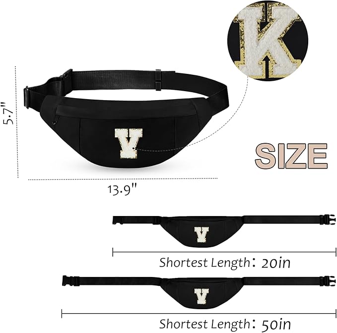 MAXTOP Large Crossbody Fanny Pack with 4-Zipper Pockets,Gifts for Enjoy Sports Festival Workout Traveling Running Casual Hands-Free Wallets Waist Pack Phone Bag Carrying All Phones