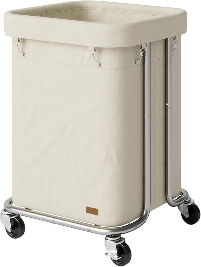 Laundry Basket with Wheels 150L/40Gal, Rolling Laundry Hamper with Steel Fram and Removable Washing Bag,Laundry Sorter Cart for Laundry Room,Hotel,Dorm,