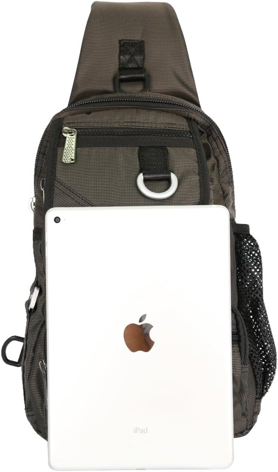 Sling Bag Chest Shoulder Backpack Crossbody Multipurpose Daypack For Men Women Black
