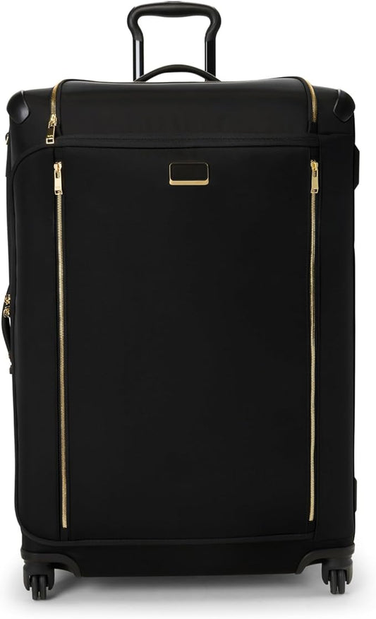 TUMI - Voyageur Leger 4 Wheeled Luggage - Women's Lightweight and Spacious, Sleek Silhouette, Durable Premium Suitcase - 29" Extended Trip Expandable Packing Case, Black with Gold Hardware