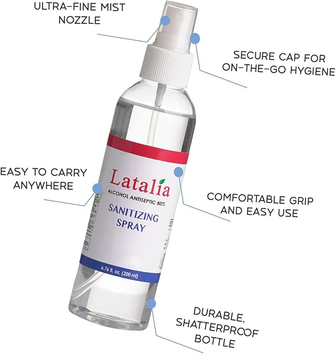 Hand Sanitizer Spray - Pack of 24 Unscented Spray Hand Sanitizer for Hands (6.67 Fl oz)