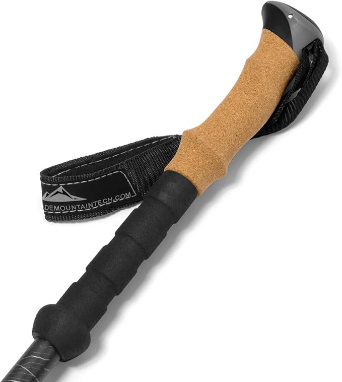 Cascade Mountain Tech Trekking Poles - Carbon Fiber Walking or Hiking Sticks with Quick Adjustable Locks