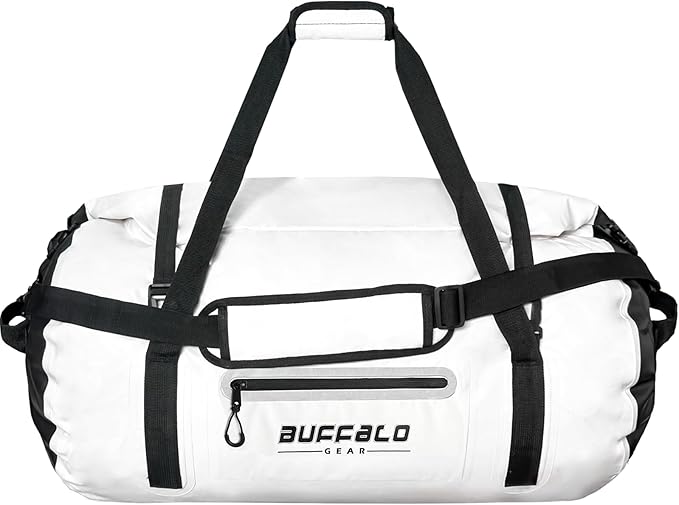 Buffalo Gear Waterproof Duffle Bag 40L 60L 80L Roll-top Dry Bag Heavy Duty Waterproof Duffel Travel Bag for Kayaking Rafting Boating Fishing Camping