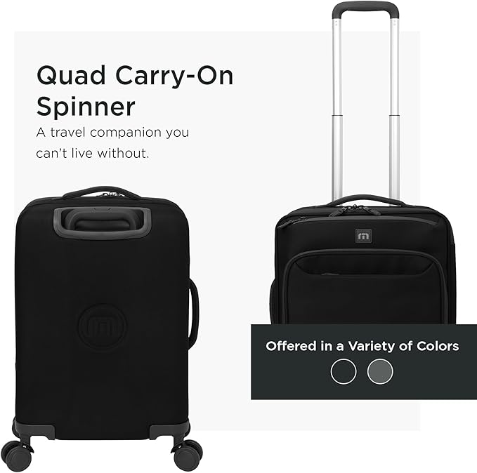 TravisMathew Quad Carry-On Spinner TMB400, Black