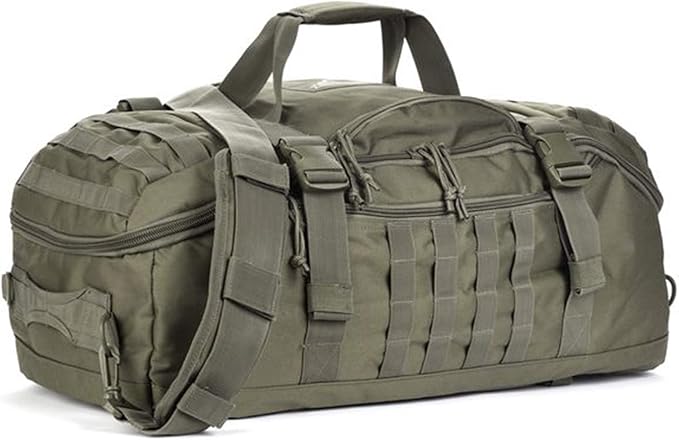 Gym Bag Duffle Bags Backpack - Travel Weekender Bag for Men Women Workout Bag for Military,Sports,Overnight,Basketball,Tactical,Football,Waterproof & Tear Resistant