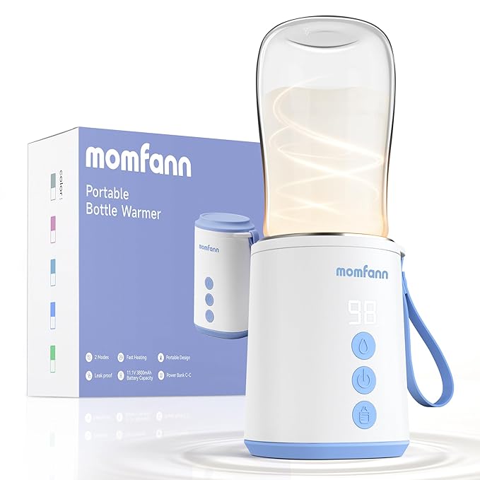 Portable Bottle Warmer, Travel Baby Bottle Warmer for Breastmilk On The Go, Leak-Proof, 2 Modes Fast Heating