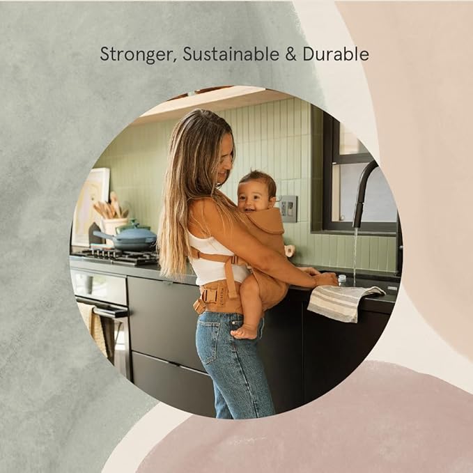 WildBird - Aerial Carrier - 7 to 45 lbs - for Moms, Dads & Caregivers - 100% Natural European Linen Fibers - Versatile & Adjustable - Small Size - Willow Fabric